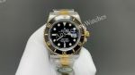 Clean Factory Rolex Submariner 41mm 3235 Movement Black Face TT Gold Band Watch